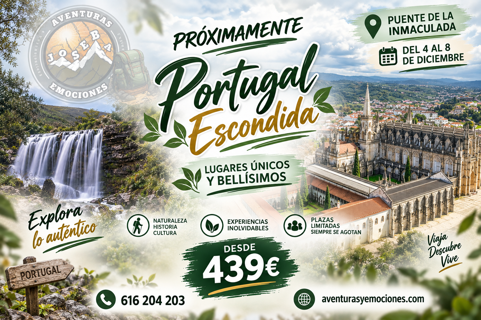 04/12/2026 PUENTE DE LA INMACULADA PORTUGAL SERRA DE AIRE E CANDEEIROS