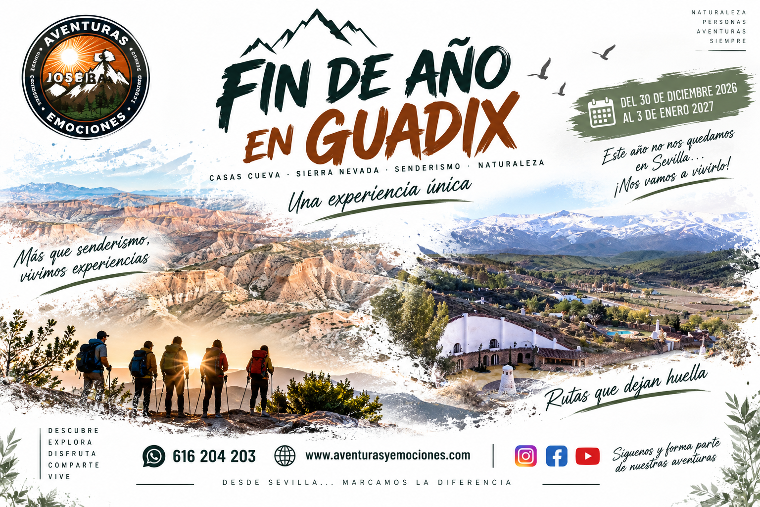 AVENTURA FIN DE AÑO MONTAÑAS Y CASAS CUEVAS EN GUADIX